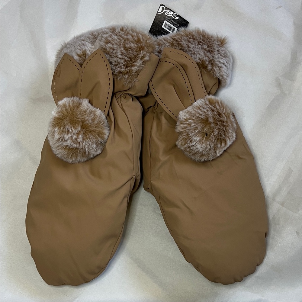 “Bundle 10 for $13” Juniors Cozy Brown Teen Girls Mittens